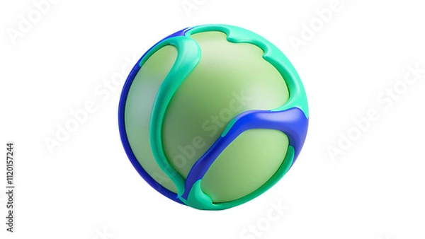 Fototapeta blue glass ball isolated