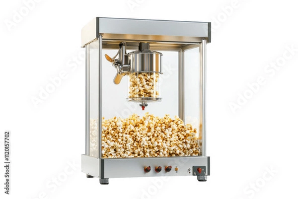 Fototapeta Popcorn machine on a white background background. 