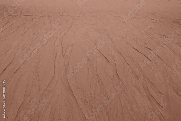 Fototapeta Texture of sand on an ocean beach at low tide