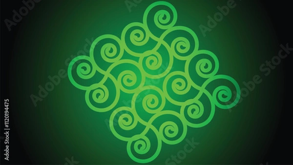 Obraz abstract christmas tree with balls