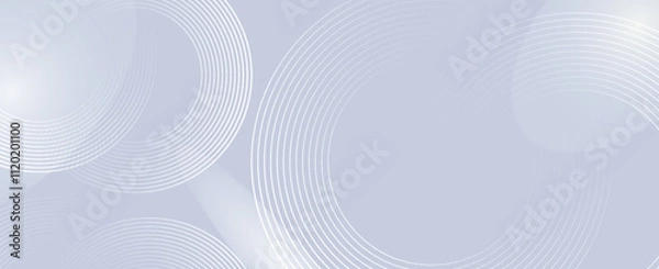 Fototapeta Abstract grey background with dynamic circle lines. Vector Illustration