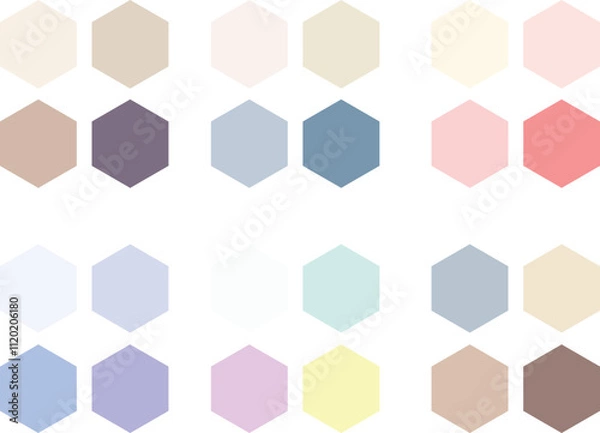 Fototapeta set of different color fill round shape pallets. random colors. vector-illustration