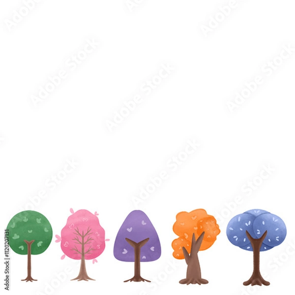 Fototapeta Colorful Trees