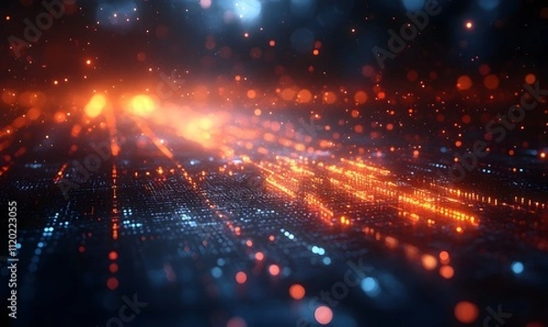 Fototapeta A blue background with arrows pointing upwards, representing stock market growth or business success in the financial industry graph show upward trends, symbolizing positive progress,


