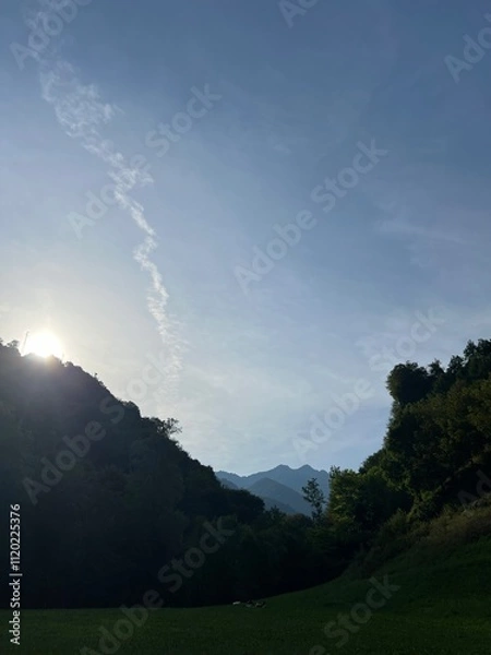 Fototapeta clouds over the mountains