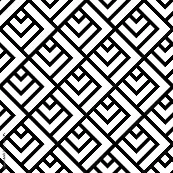 Obraz Black and White seamless Pattern