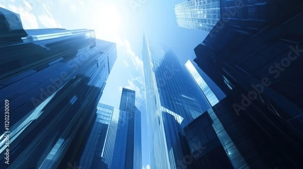 Fototapeta The Urban Glass Tower View