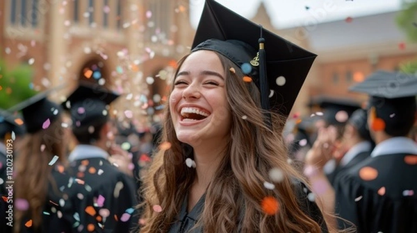 Fototapeta The Graduate Celebrating Joyfully
