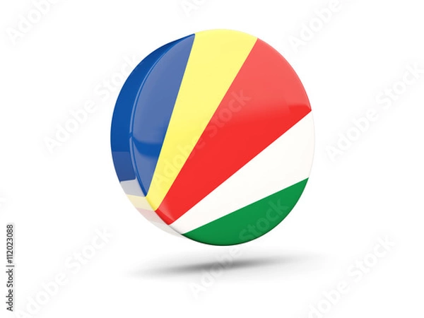 Obraz Round icon with flag of seychelles