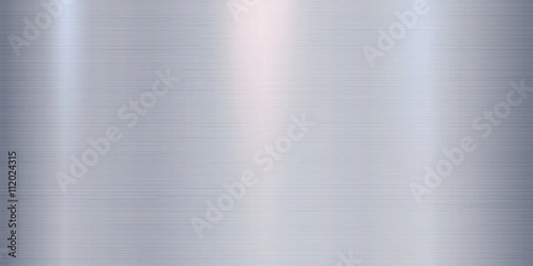 Obraz Realistic metal texture background with lights, shadows and scraths in blue tint. Perfect for your metal industry design