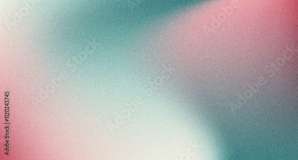 Fototapeta Light pink to light green abstract grainy background for your graphic work