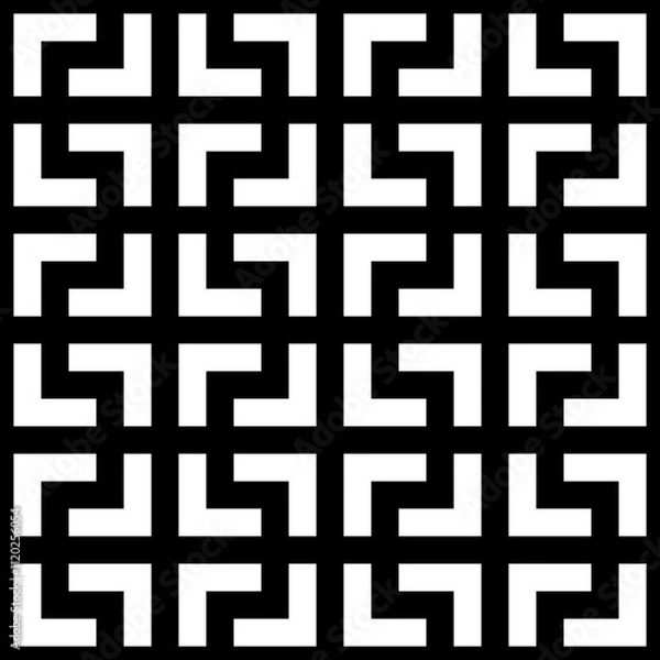 Obraz Black and White seamless Pattern