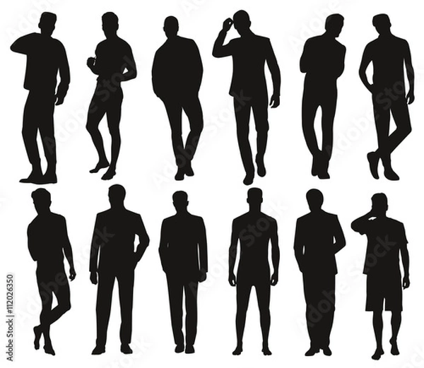 Fototapeta Silhouette hommes