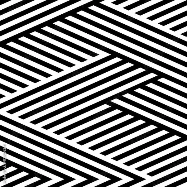 Obraz Black and White seamless Pattern