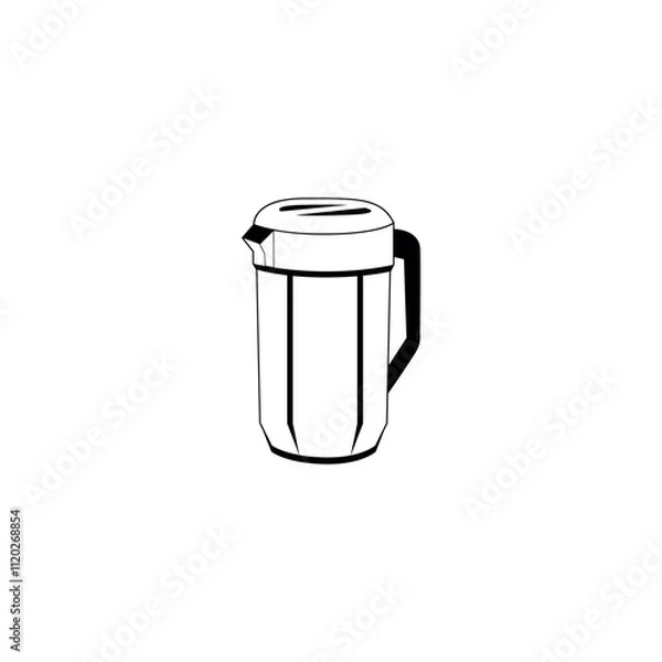 Fototapeta Teapot vector icon, elements for cartoon templates