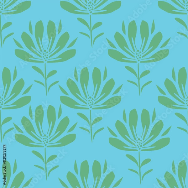 Fototapeta Romantic Boho floral pattern, Persian pattern Indian floral pattern, Vector Illustrasion ,Design for fashion , fabric, textile, wallpaper , wrapping and all prints