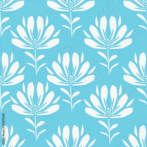 Fototapeta Romantic Boho floral pattern, Persian pattern Indian floral pattern, Vector Illustrasion ,Design for fashion , fabric, textile, wallpaper , wrapping and all prints