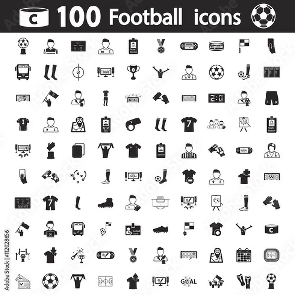 Obraz football icon set