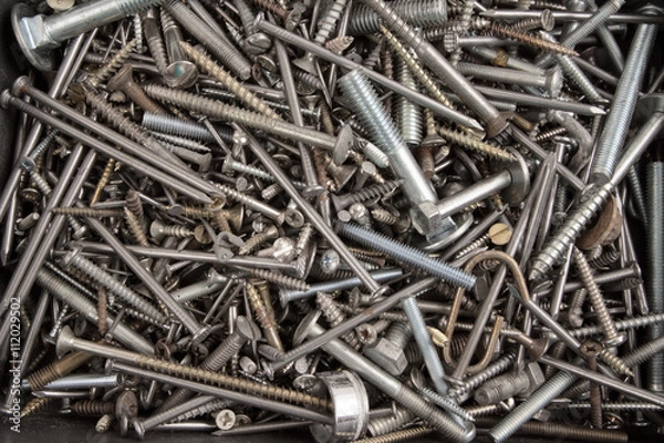 Obraz Chiodi, viti e bulloni.