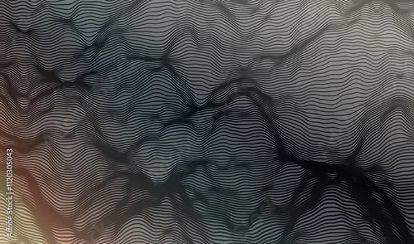 Obraz procedurally generated wavy mind-bending aesthetic background