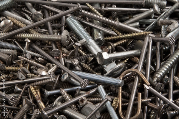 Obraz Chiodi, viti e bulloni.