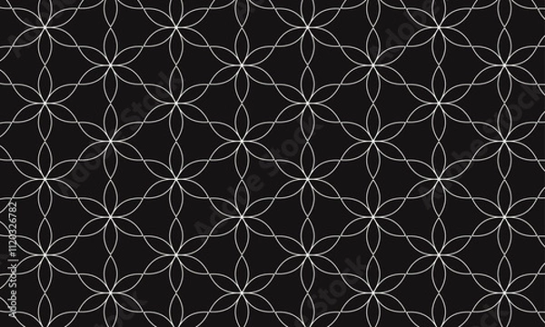 Obraz Floral pattern on dark background.