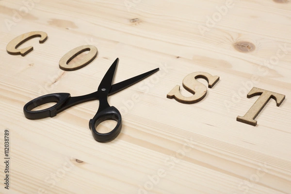 Obraz コストとハサミ