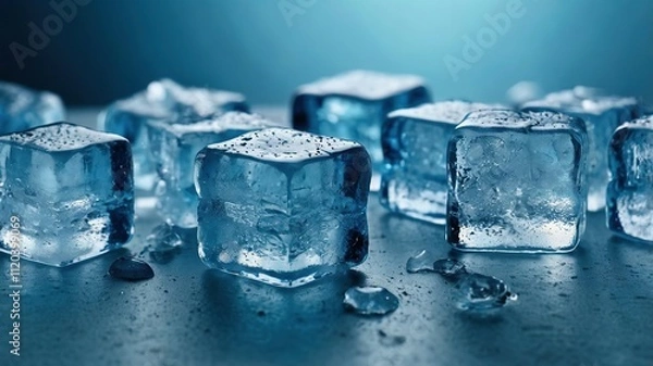 Obraz melting cubes generative ai