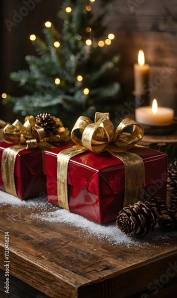 Obraz christmas tree and gifts