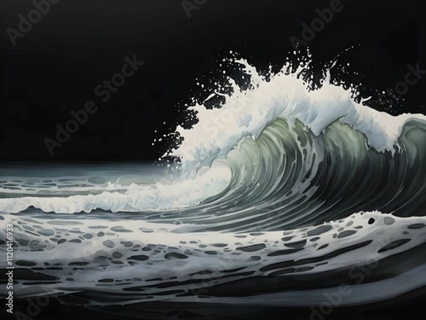 Obraz wave crashing on the beach