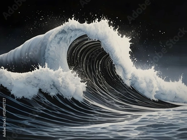 Obraz wave crashing on the beach