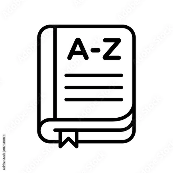 Obraz Terminology icon Thin line art collection