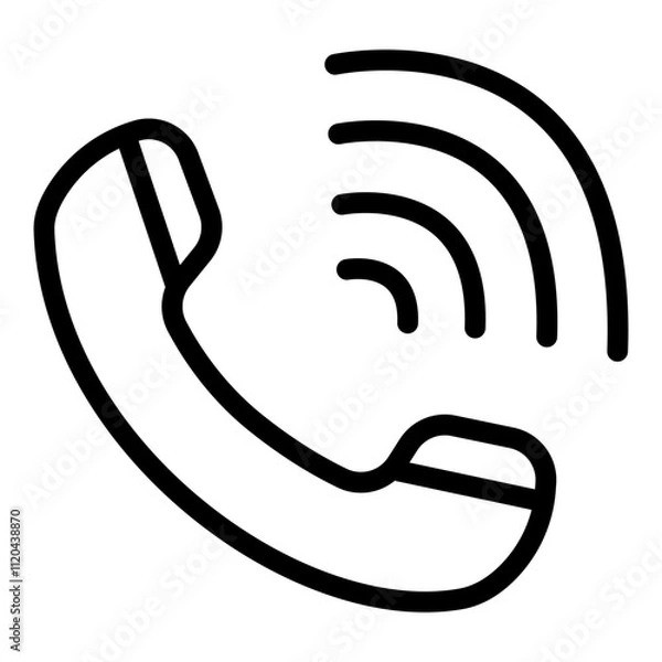 Obraz Phone with call ring. Vector illustration.