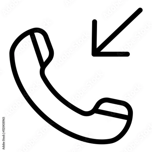 Obraz Incoming phone call. Vector illustration isolated on white background.