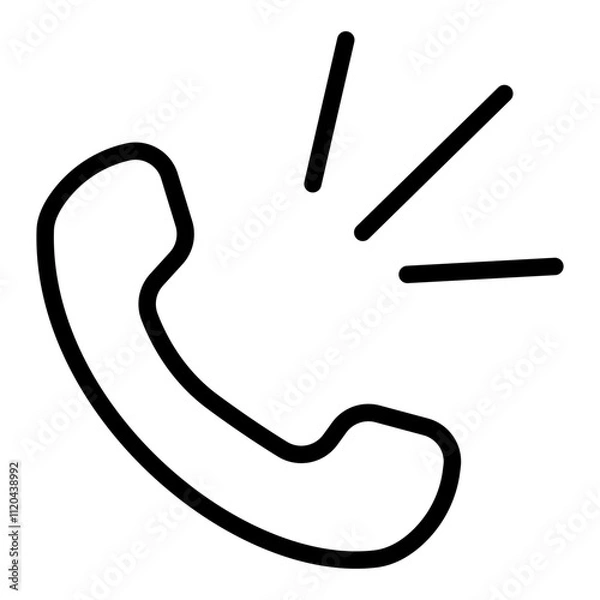 Fototapeta Telephone handset icon with conversation. Vector illustration.