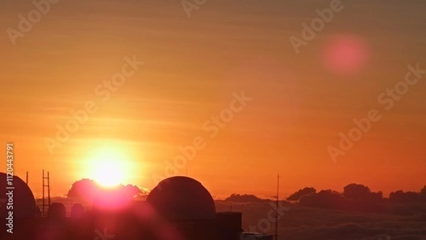 Obraz sunset over the city