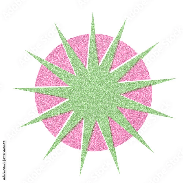 Fototapeta Atomic Risograph Shape