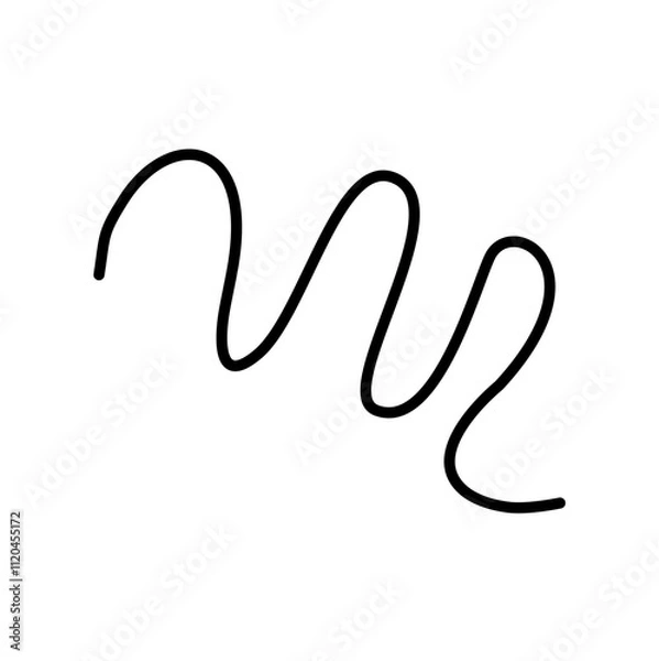 Fototapeta Random Linear Ripple Doodle Art