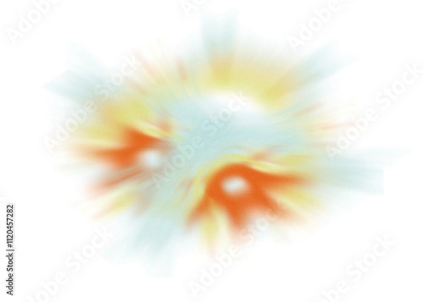Fototapeta An abstract transparent iridescent color blur design element.