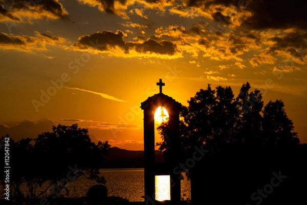 Obraz Church at sunset