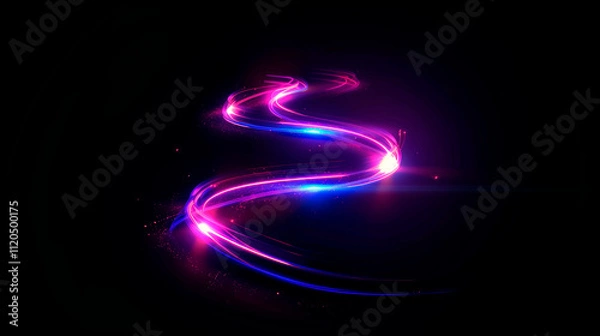 Fototapeta abstract background with glowing lines