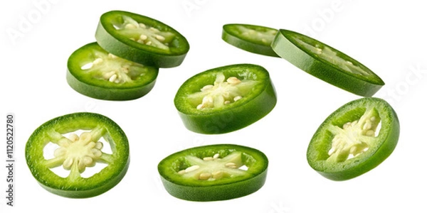 Obraz Jalapeno slice isolated on white. 