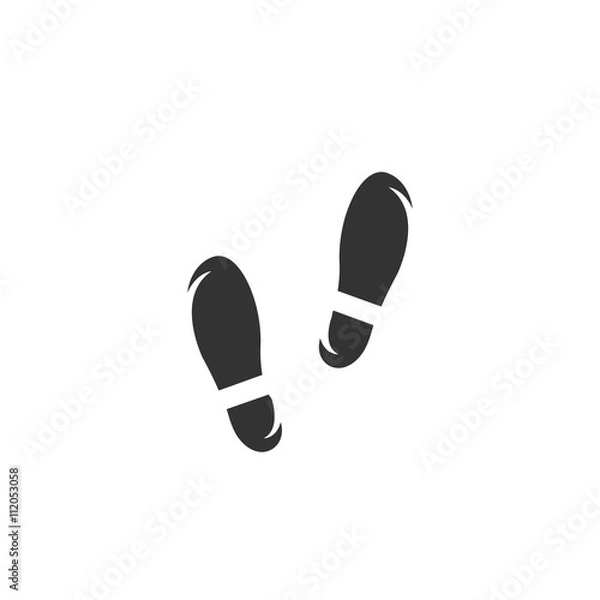Obraz Footprints Icon. Vector logo on white background