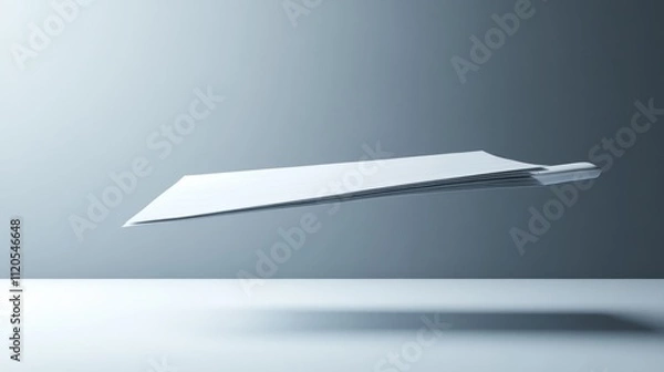 Obraz White Book Levitating in Minimalist Setting