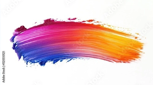 Obraz Photo of bright gradient colors isolated on white background.