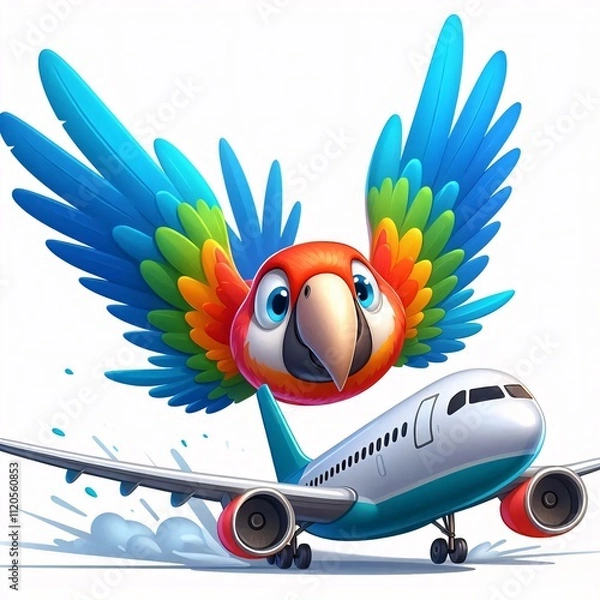 Obraz Parrot on a Plane