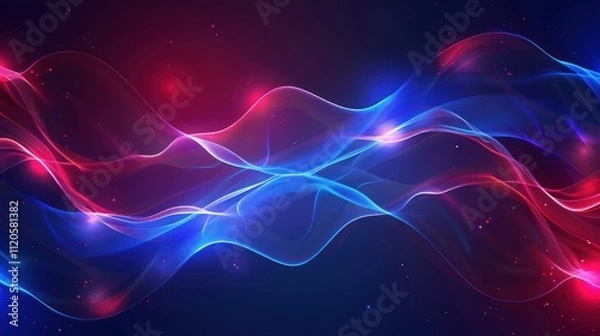 Fototapeta Abstract Glowing Waves