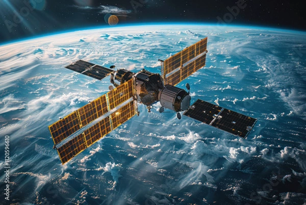 Fototapeta Modern navigation satellite,.  
