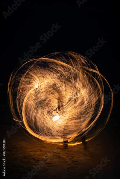 Fototapeta Fire light performance