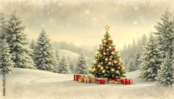Obraz Christmas Background and  Wallpapers
